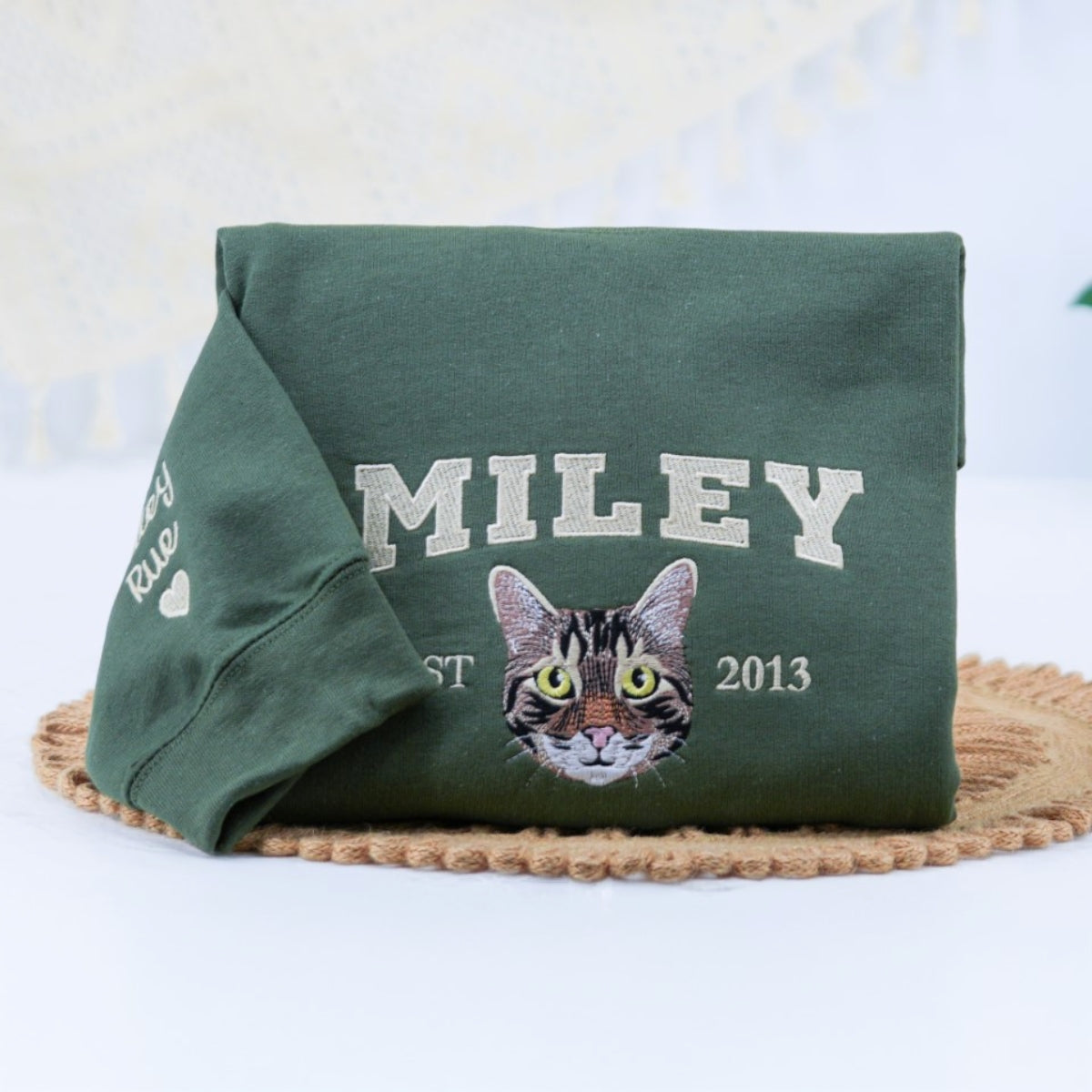 Individuell bestickte Engel- und Dämonenkatze-Kapuzenpullover für Paare