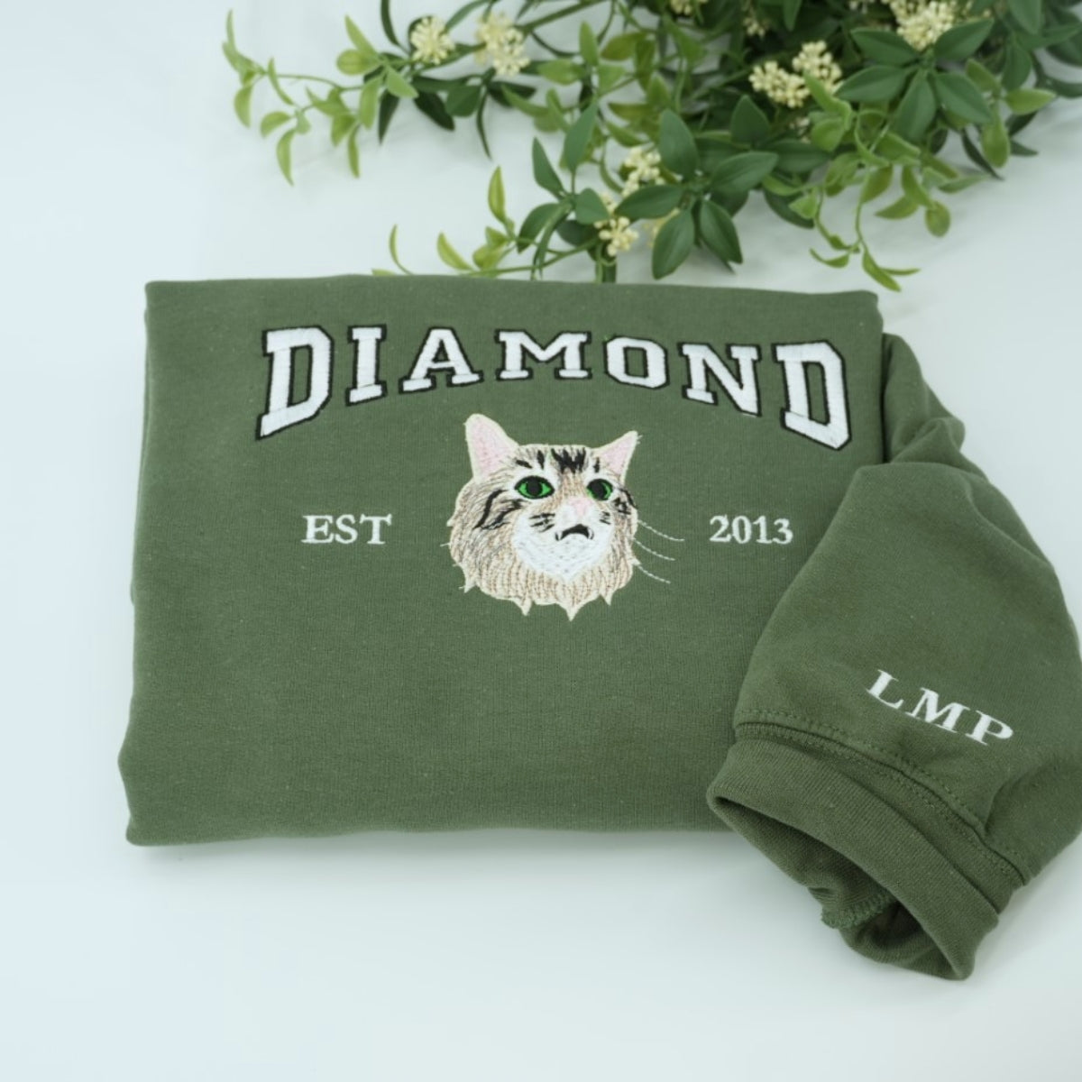 Individuell bestickte Engel- und Dämonenkatze-Kapuzenpullover für Paare