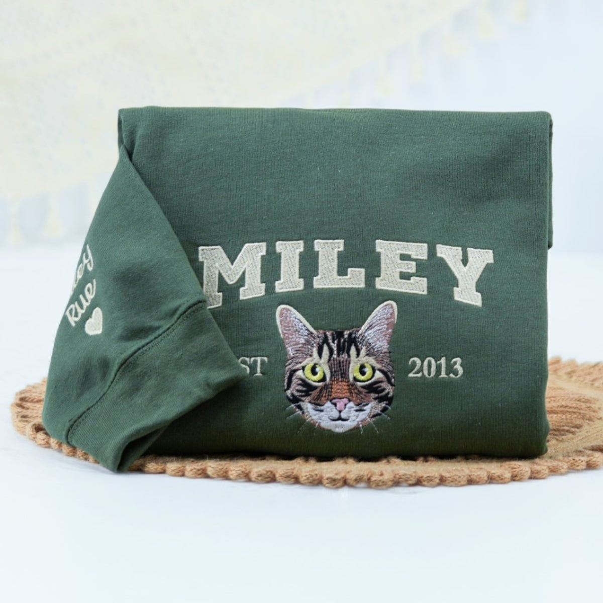 Individuell bestickte Engel- und Dämonenkatze-Kapuzenpullover für Paare