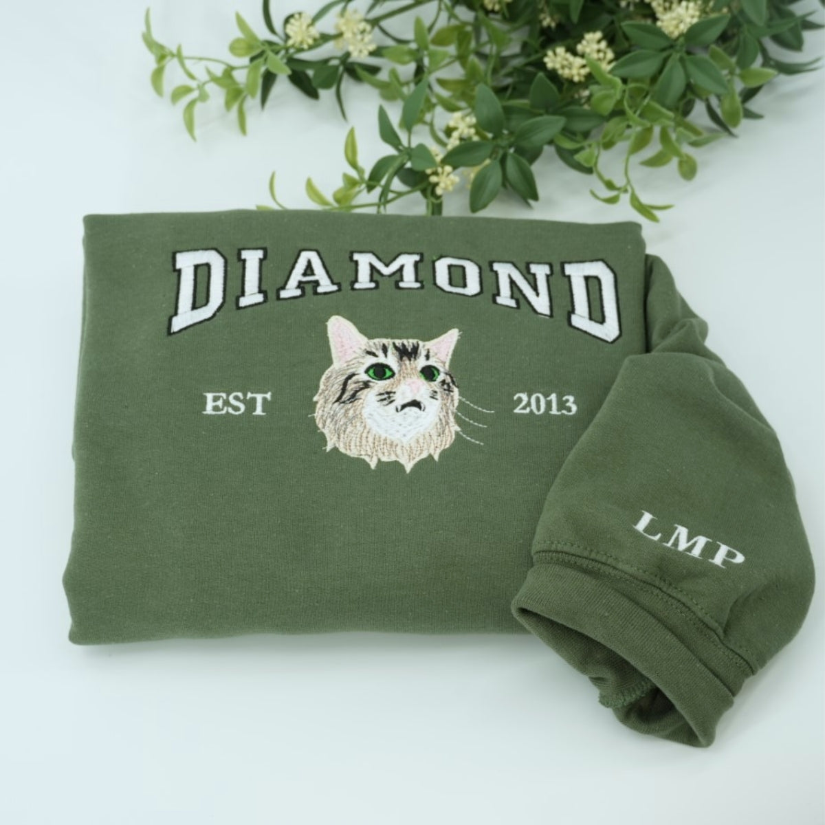 Individuell bestickte Engel- und Dämonenkatze-Kapuzenpullover für Paare