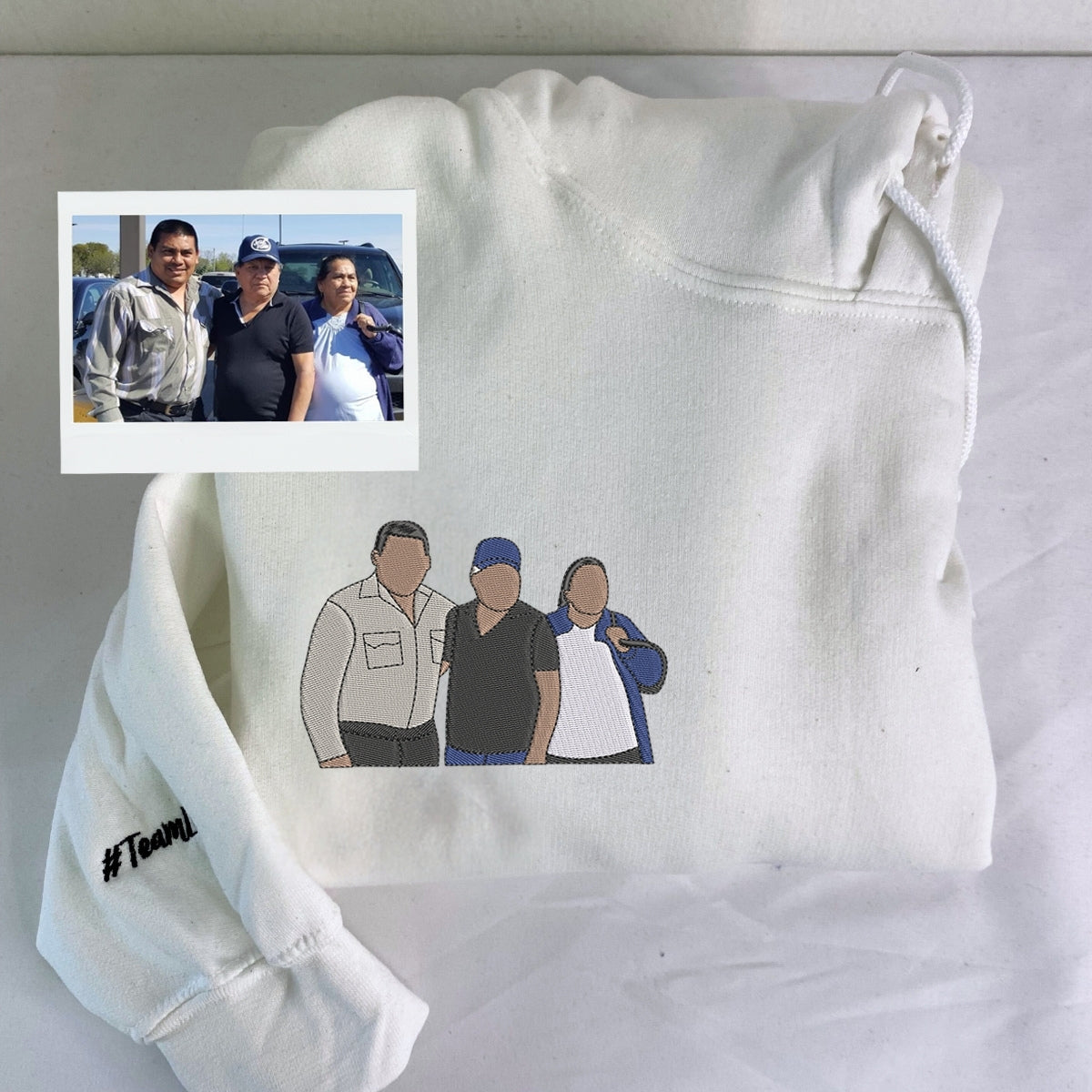 Christmas Grandpa Hoodies - Holiday Family Photo Embroidered Sweatshirts - Perfect Grandfather Gift
