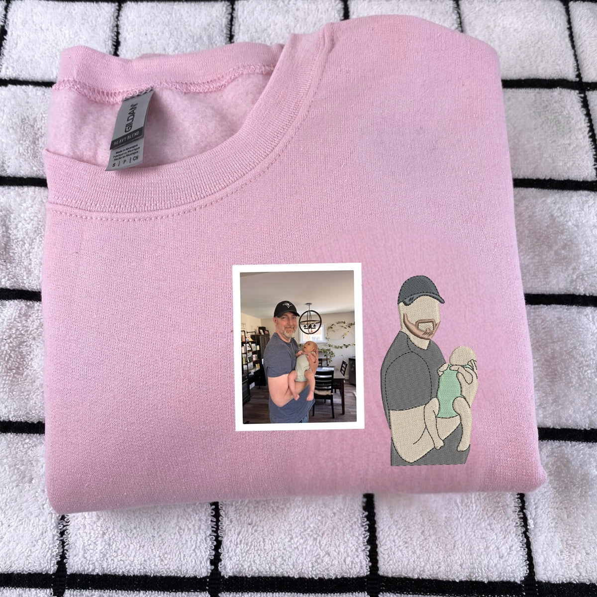 Christmas Grandpa Hoodies - Holiday Family Photo Embroidered Sweatshirts - Perfect Grandfather Gift