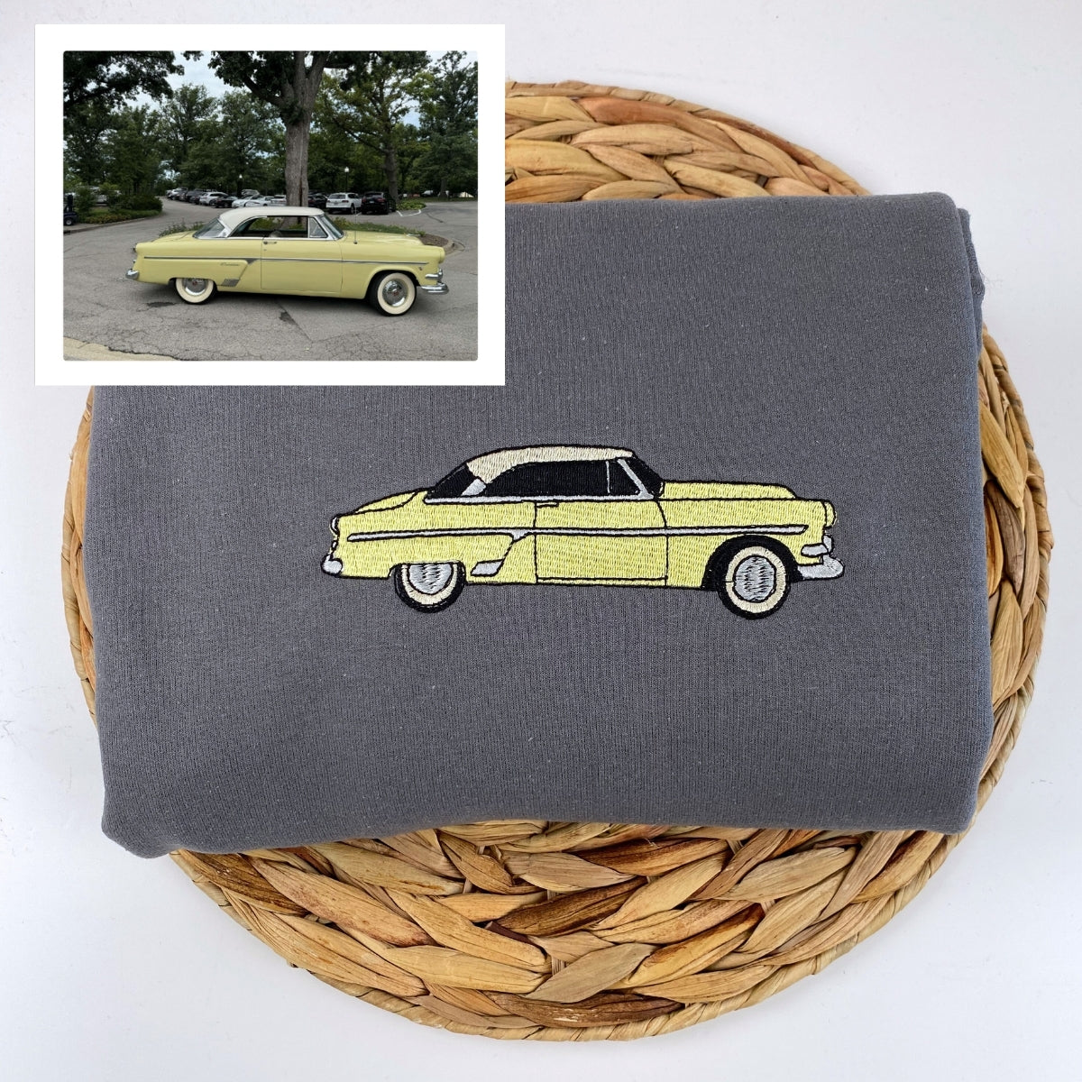 Classic Car Enthusiast Hoodies - Vintage Auto Embroidered Sweatshirts - Car Show Gift