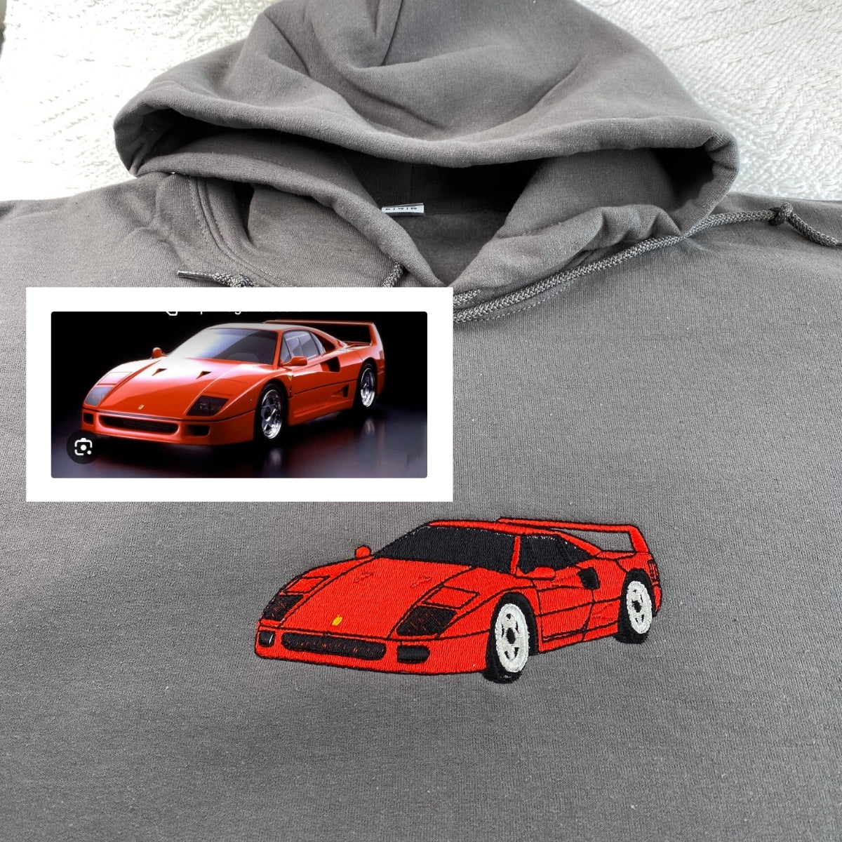 Classic Car Portrait Hoodies - Vintage Vehicle Embroidered Sweatshirts - Automotive Enthusiast Gift