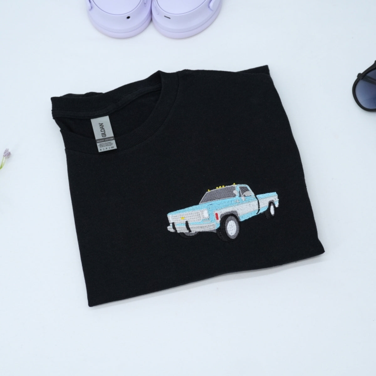 Classic Truck Custom T-Shirts - Car Enthusiast Embroidered Apparel - Perfect Auto Lover Gift