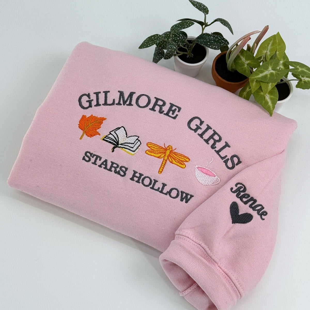 Coffee Books Sweatshirt - Literary Lover Embroidered Hoodie - Bookish Cafe Style Fan Apparel