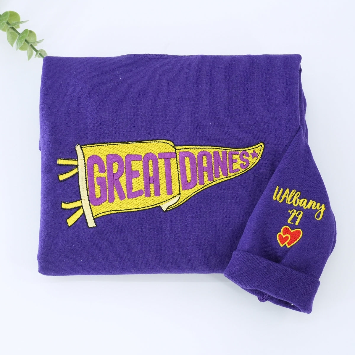 College Spirit Sweatshirts - Custom Embroidered University Hoodies - Alumni Student Pride Gift Graduation Back to School