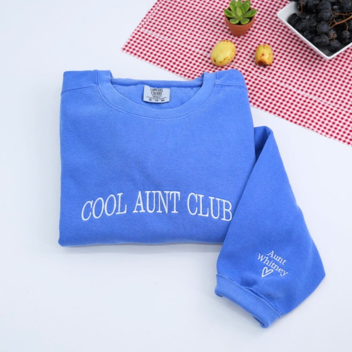 Cool Aunt Club Custom Sweatshirts - Trendy Aunt Embroidered - Perfect Auntie Gift