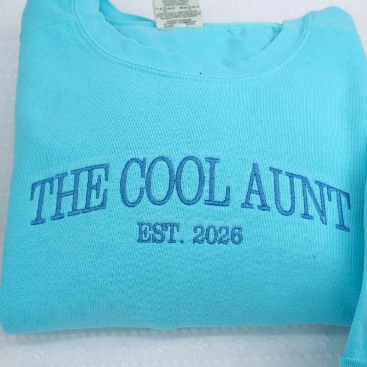 Cool Aunt Custom Hoodies - Personalized Aunt Embroidered Sweatshirts - Perfect Aunt Gift with EST Date - Family Role Celebration Apparel