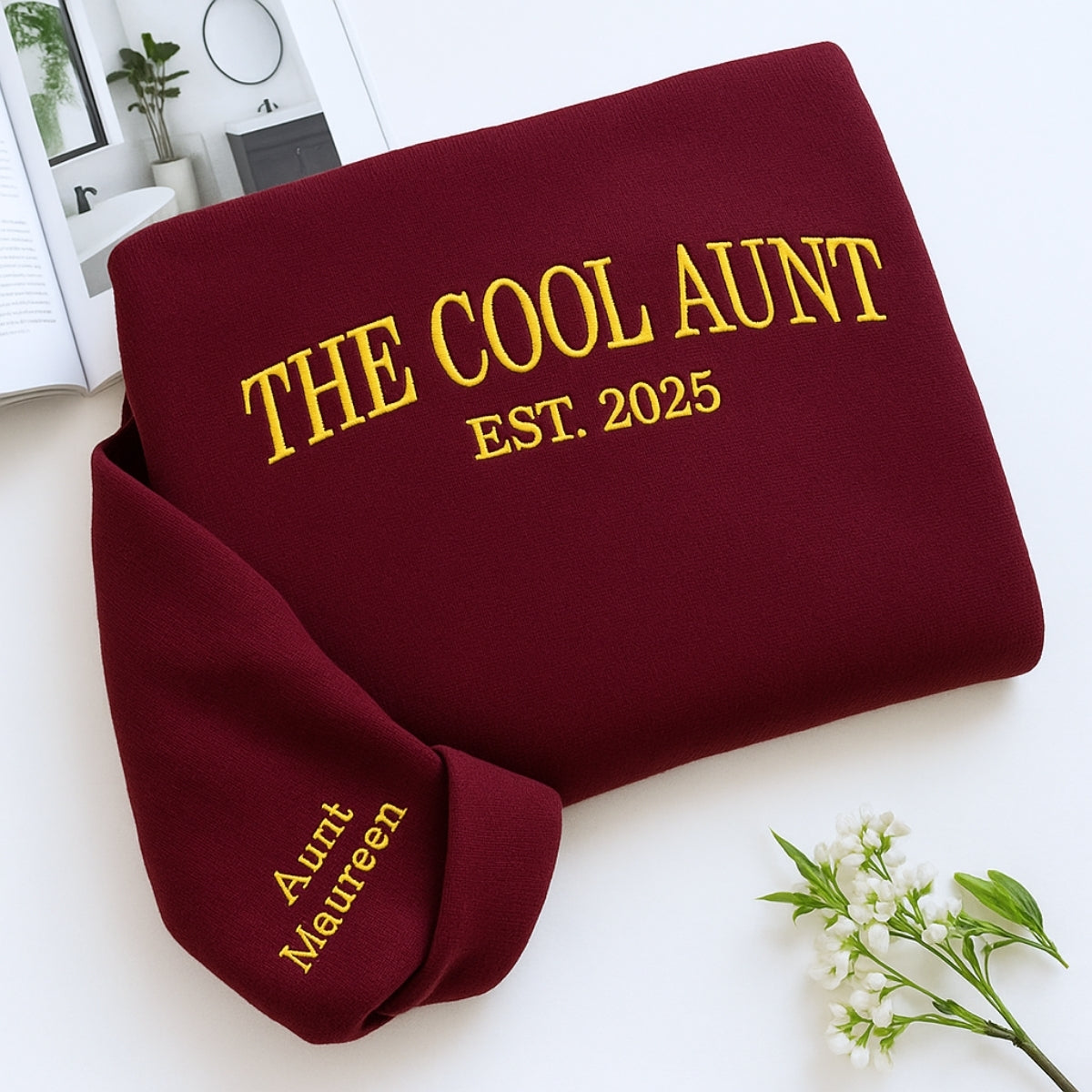 Individuell bestickte Engel- und Dämonenkatze-Kapuzenpullover für Paare