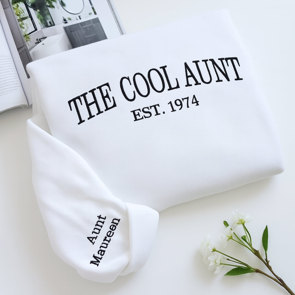 Individuell bestickte Engel- und Dämonenkatze-Kapuzenpullover für Paare