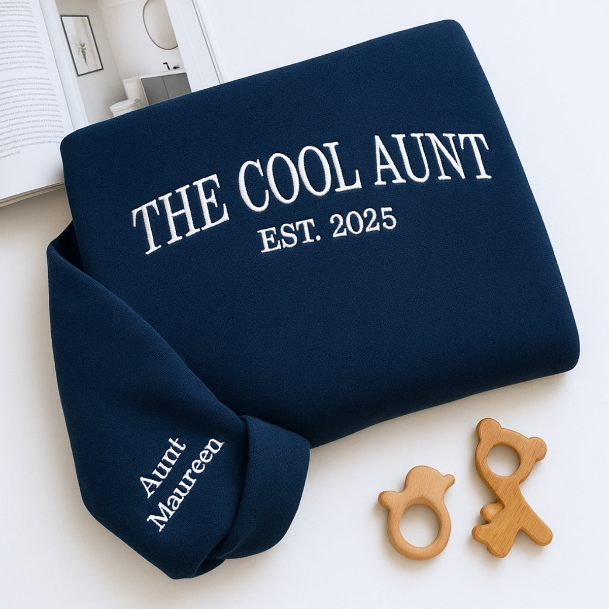 Individuell bestickte Engel- und Dämonenkatze-Kapuzenpullover für Paare