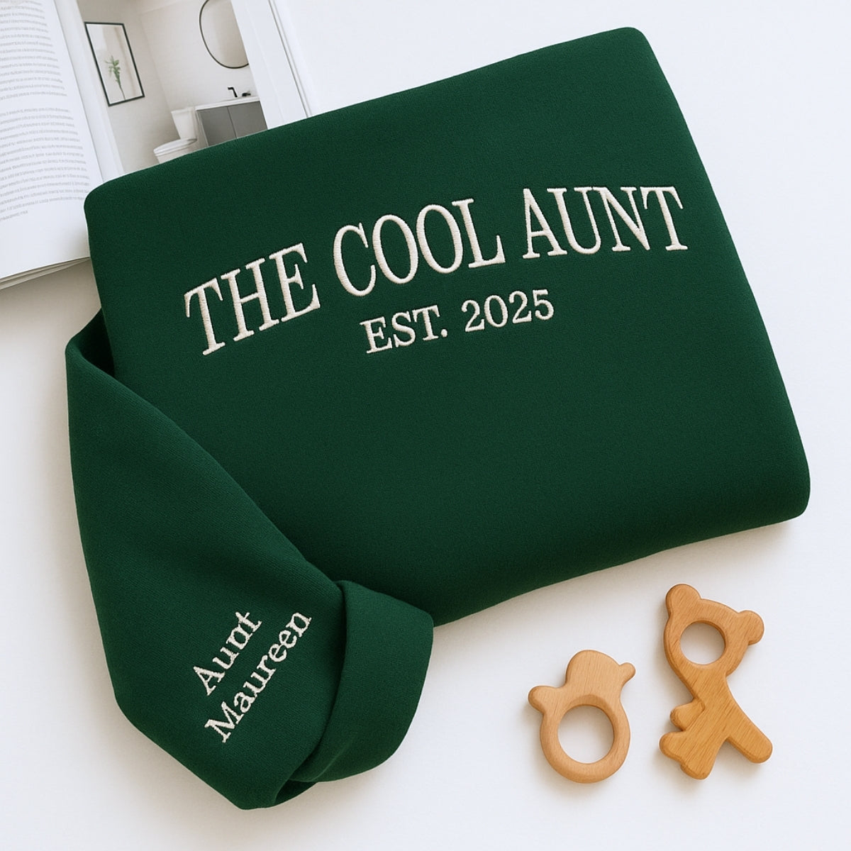 Individuell bestickte Engel- und Dämonenkatze-Kapuzenpullover für Paare