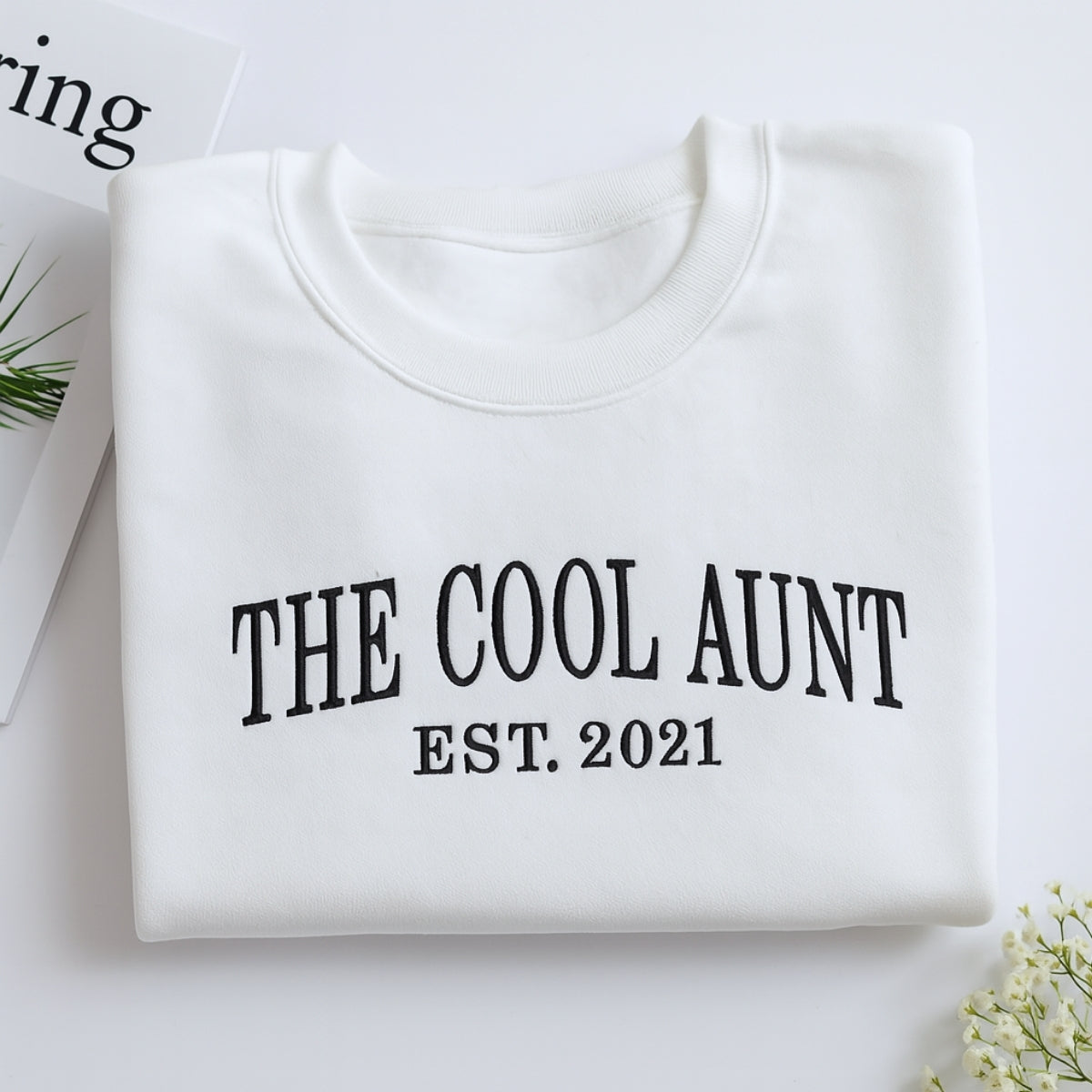 Cool Aunt Custom Hoodies - Trendy Aunt Embroidered Sweatshirts - Modern Family Gift