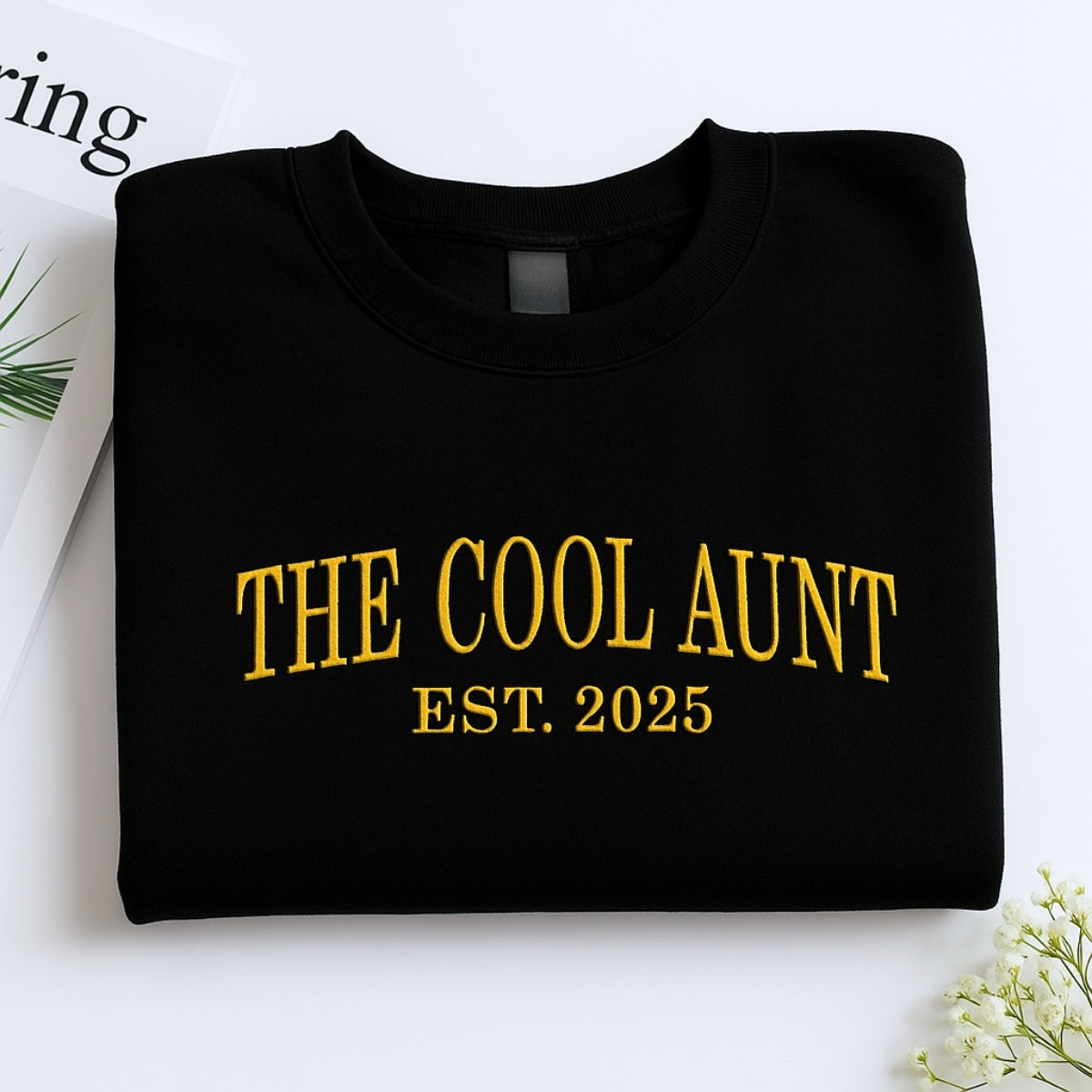 Cool Aunt Custom Hoodies - Trendy Aunt Embroidered Sweatshirts - Modern Family Gift