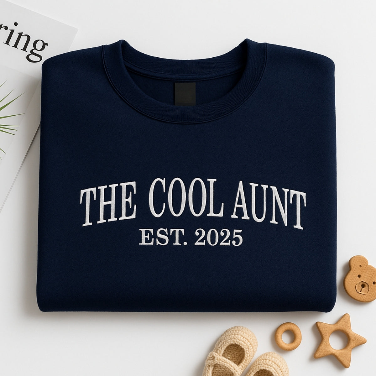 Cool Aunt Custom Hoodies - Trendy Aunt Embroidered Sweatshirts - Modern Family Gift