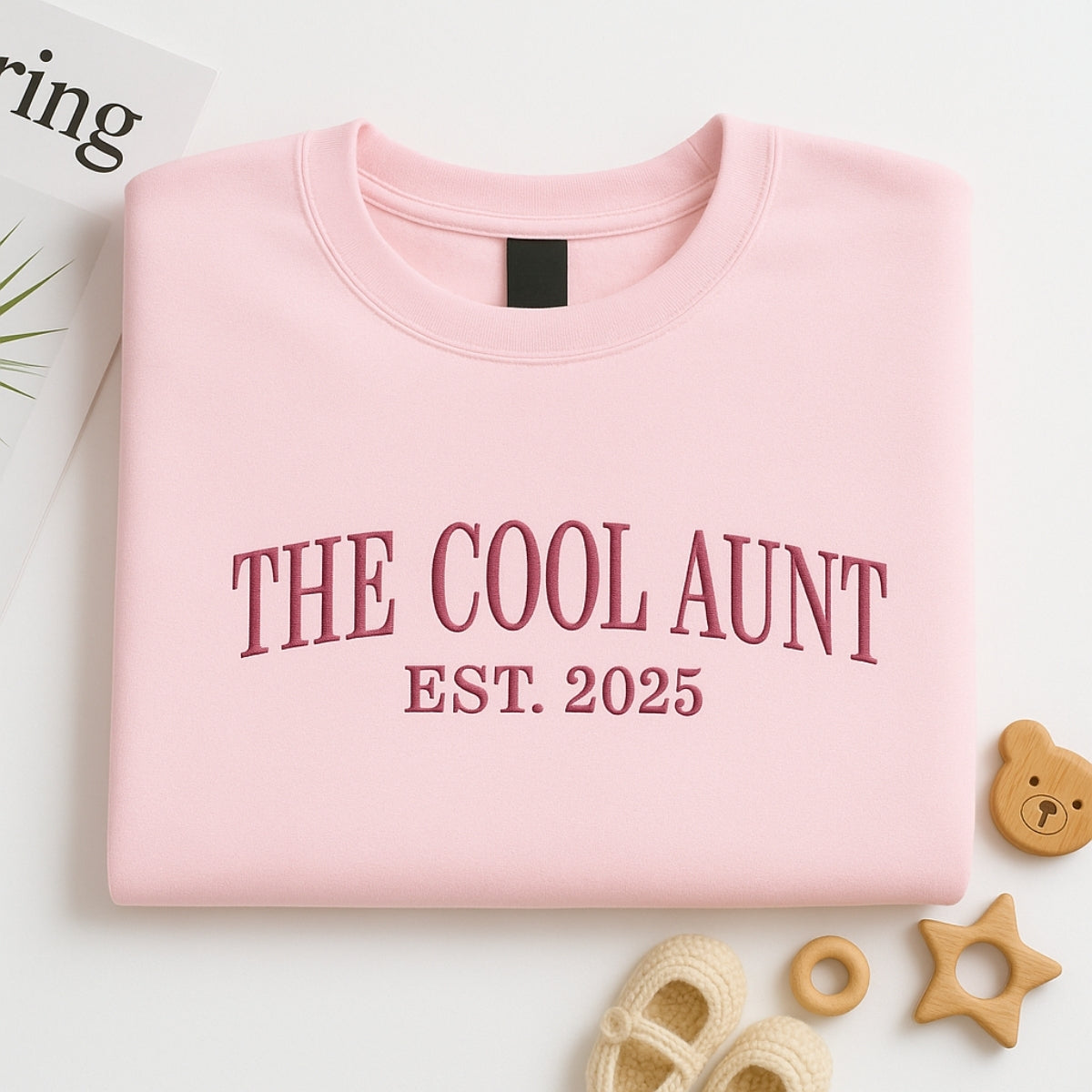 Cool Aunt Custom Hoodies - Trendy Aunt Embroidered Sweatshirts - Modern Family Gift