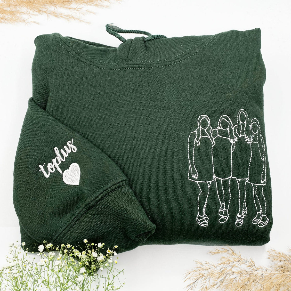 Sweats à capuche assortis brodés personnalisés avec ange et chat démon pour couples
