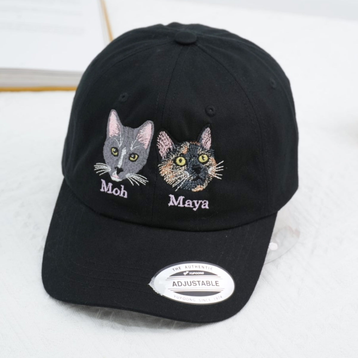 Individuell bestickte Engel- und Dämonenkatze-Kapuzenpullover für Paare
