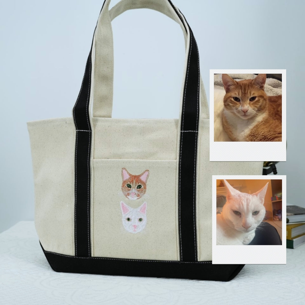 Individuell bestickte Engel- und Dämonenkatze-Kapuzenpullover für Paare
