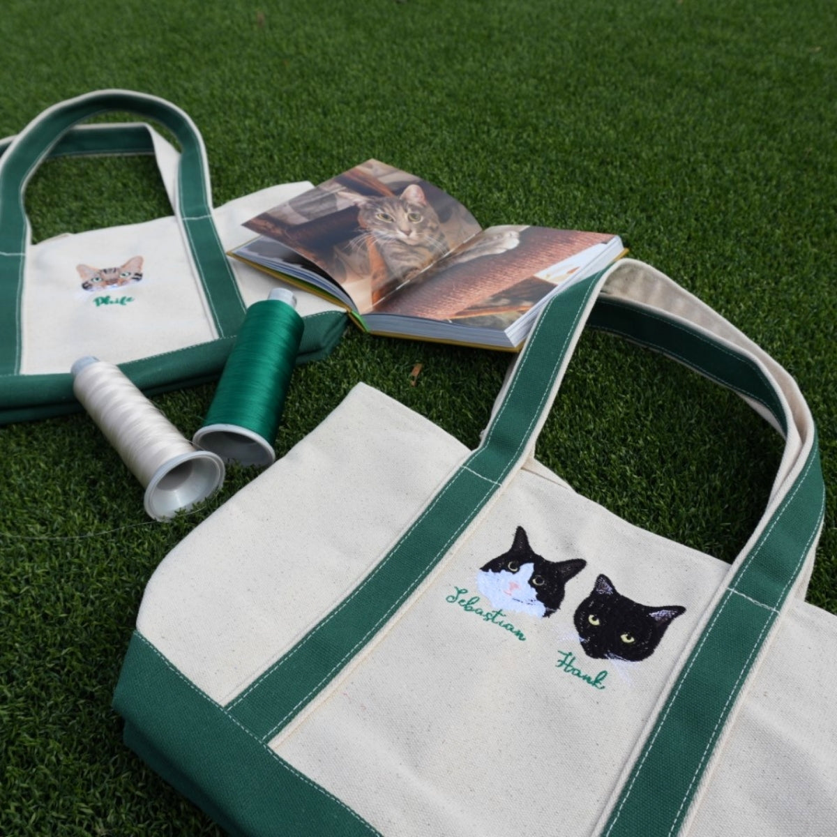 Individuell bestickte Engel- und Dämonenkatze-Kapuzenpullover für Paare