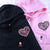 Custom Embroidered Barbed Wire Heart Matching Hoodies for Couples