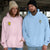 Custom Embroidered Frog and Duck Drinking Matching Hoodies for Couples