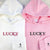 Custom Embroidered Lucky You Lucky Me Matching Hoodies for Couples