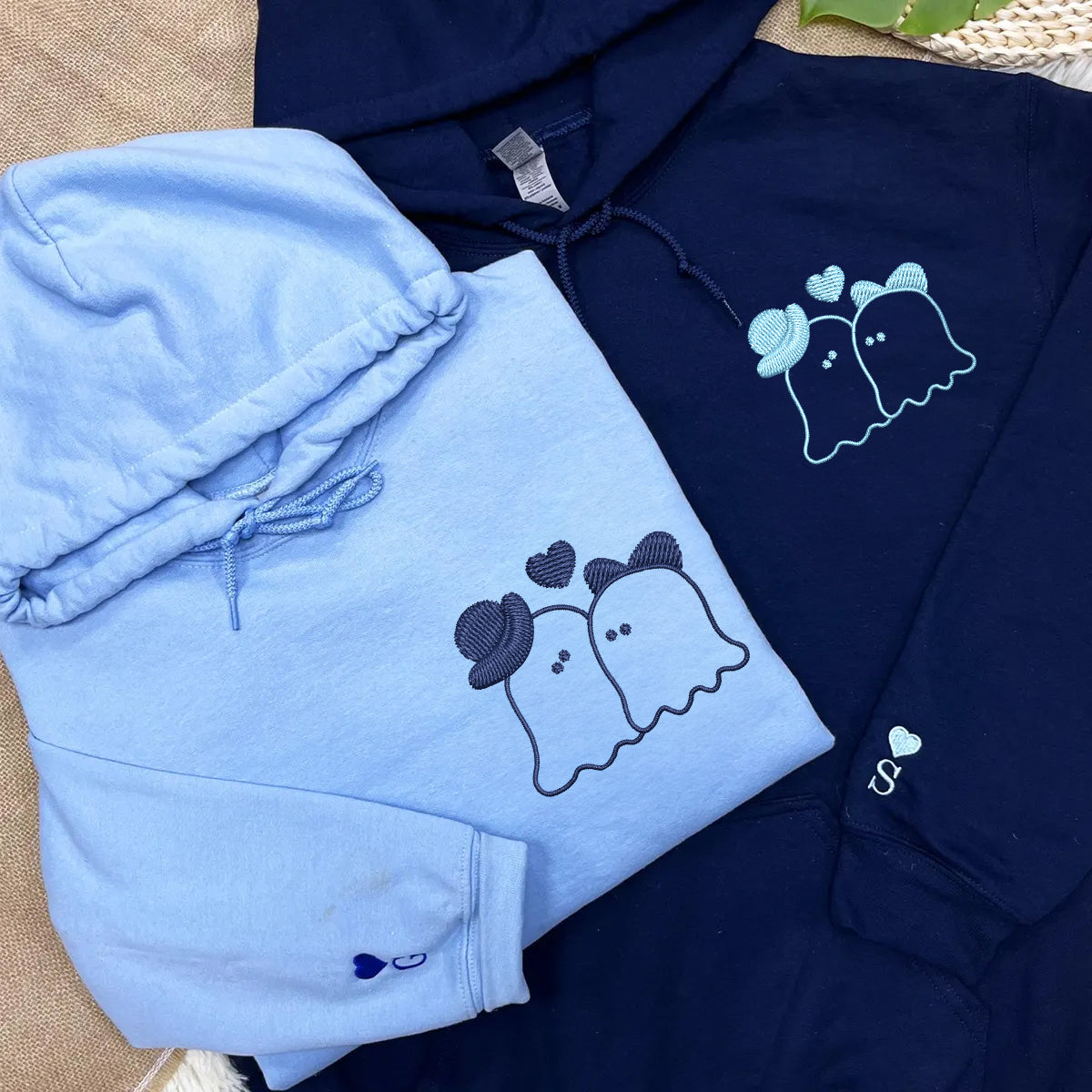 Individuell bestickte Hoodies mit dem Motiv „Verheiratete Geister“ für Paare