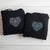 Custom Embroidered Snowflake Heart Matching Hoodies for Couples