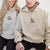 Custom Embroidered Sun and Moon Wave Matching Hoodies for Couplesa