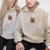 Custom Embroidered Teddy Bear Heart Matching Hoodies for Couples