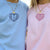 Custom Embroidered Waffle Hearts Matching Hoodies for Couples