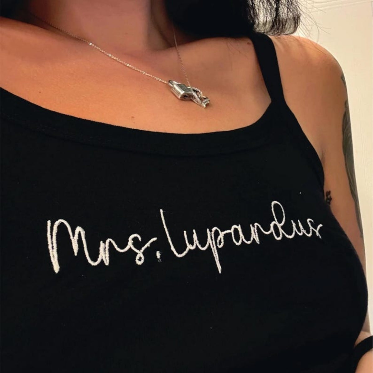 Custom Family Name Set Tank Joggers - Personalized Embroidered EST Date - Perfect Wedding Anniversary Gift