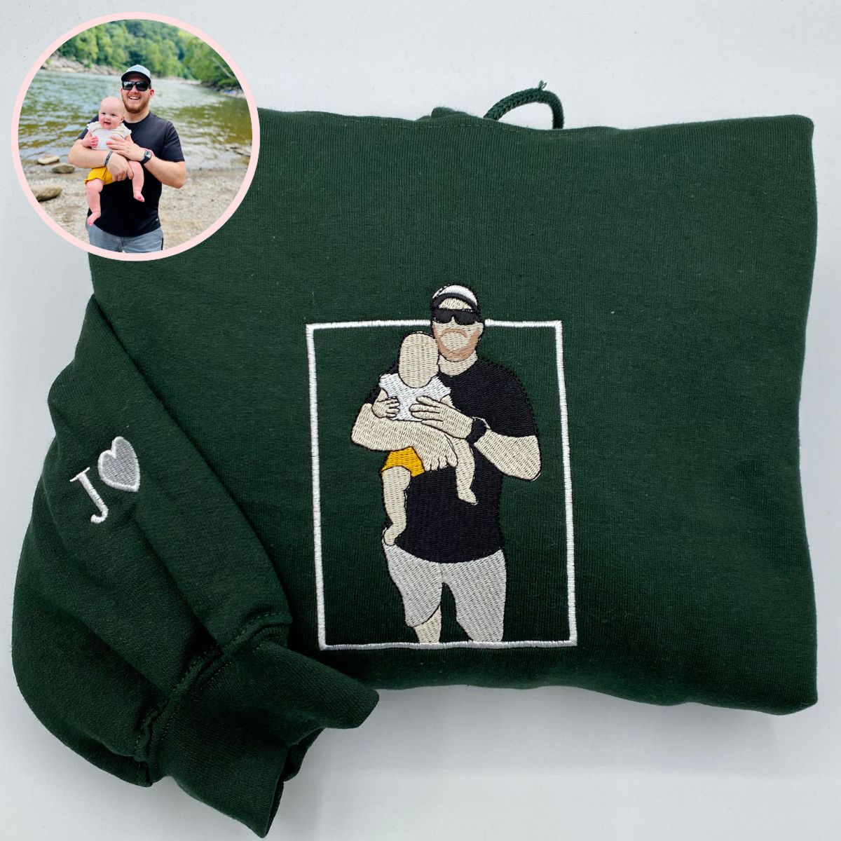 Custom Embroidered Hoodie With Picture, Capture Your Moment