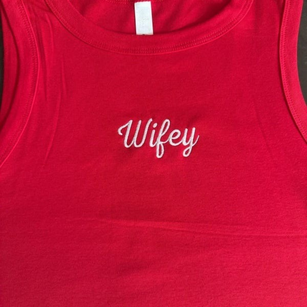 Custom Mrs Tank Top - Personalized Embroidered Wife Tank - Perfect Anniversary Valentine's Honeymoon Gift