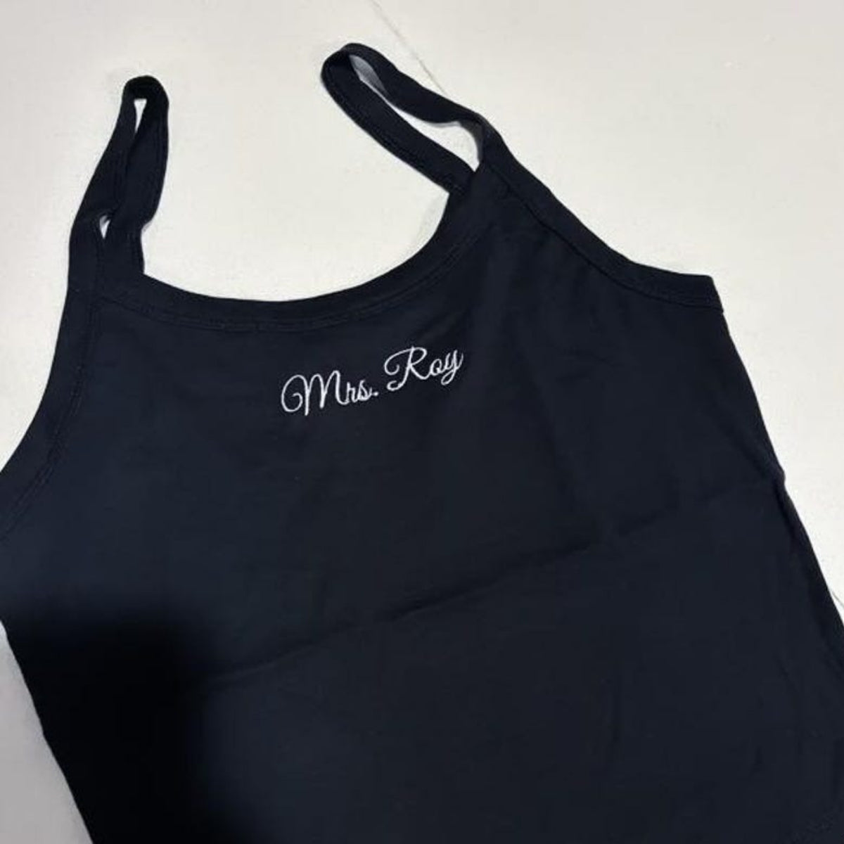 Custom Mrs Tank Top - Personalized Embroidered Wife Tank - Perfect Anniversary Valentine's Honeymoon Gift