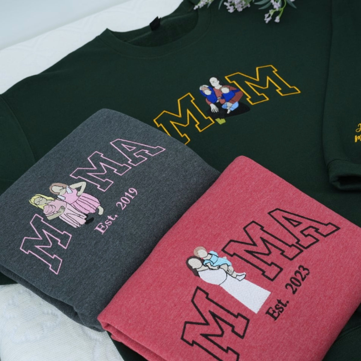 Custom Aunt Hoodies - Auntie Embroidered Sweatshirts - Perfect New Aunt Gift