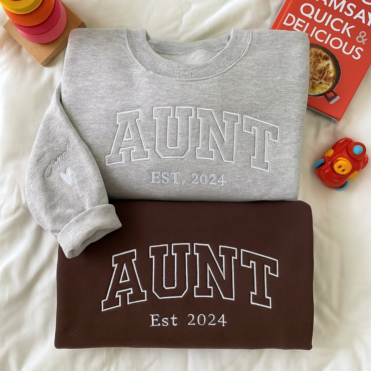 Sweats à capuche assortis brodés personnalisés avec ange et chat démon pour couples