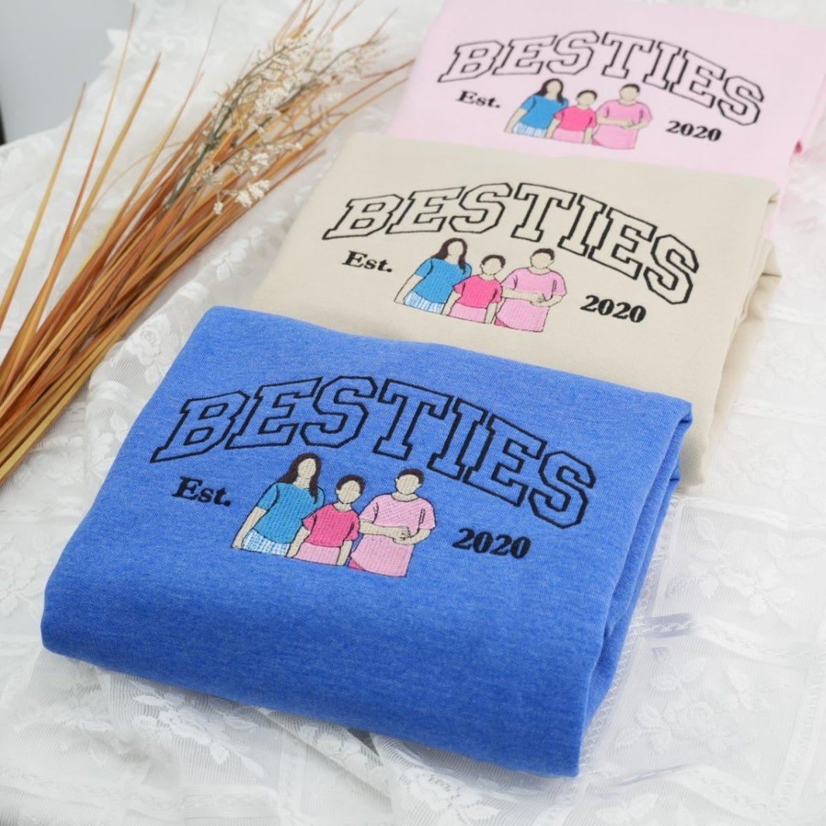 Individuell bestickte Engel- und Dämonenkatze-Kapuzenpullover für Paare