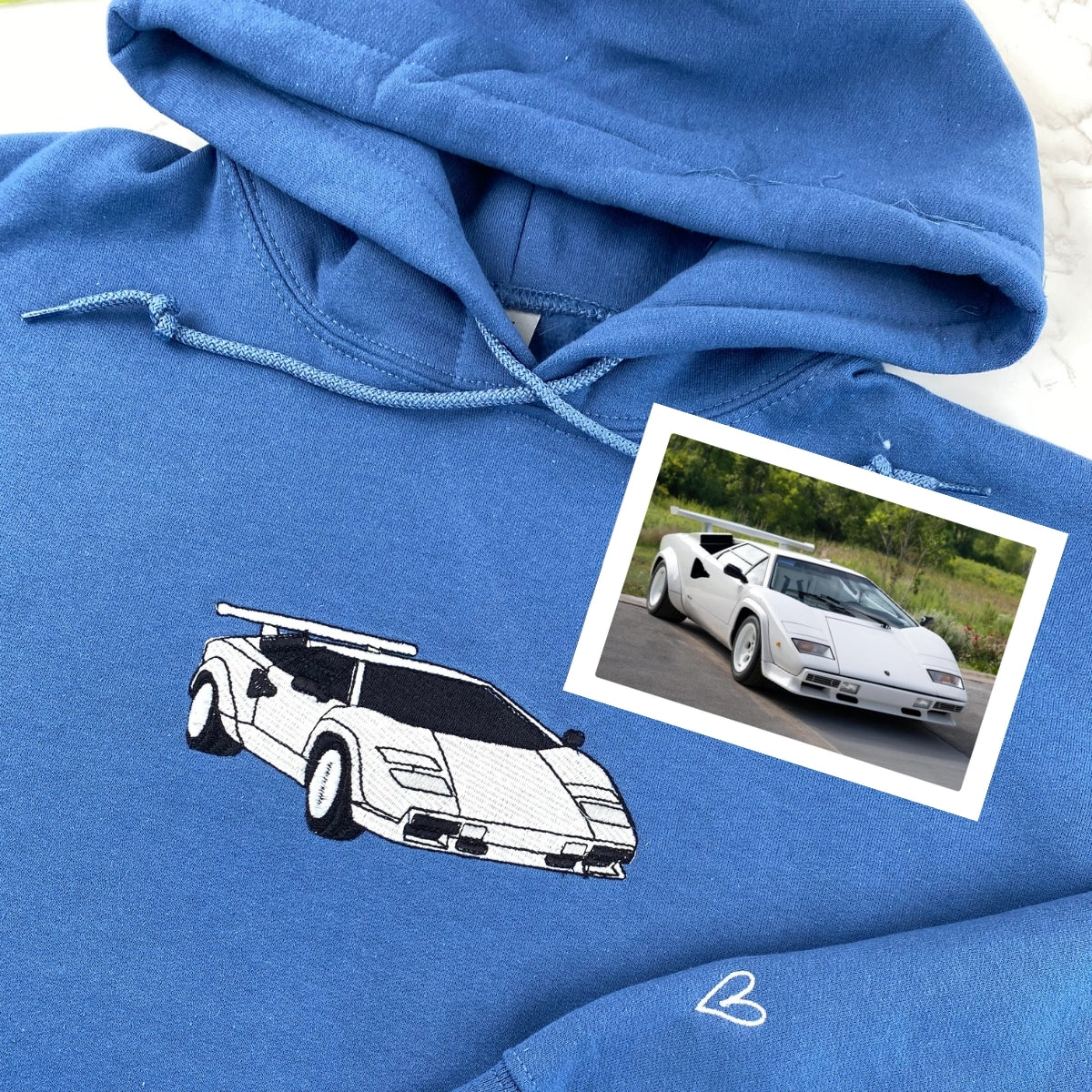 Individuell bestickte Engel- und Dämonenkatze-Kapuzenpullover für Paare