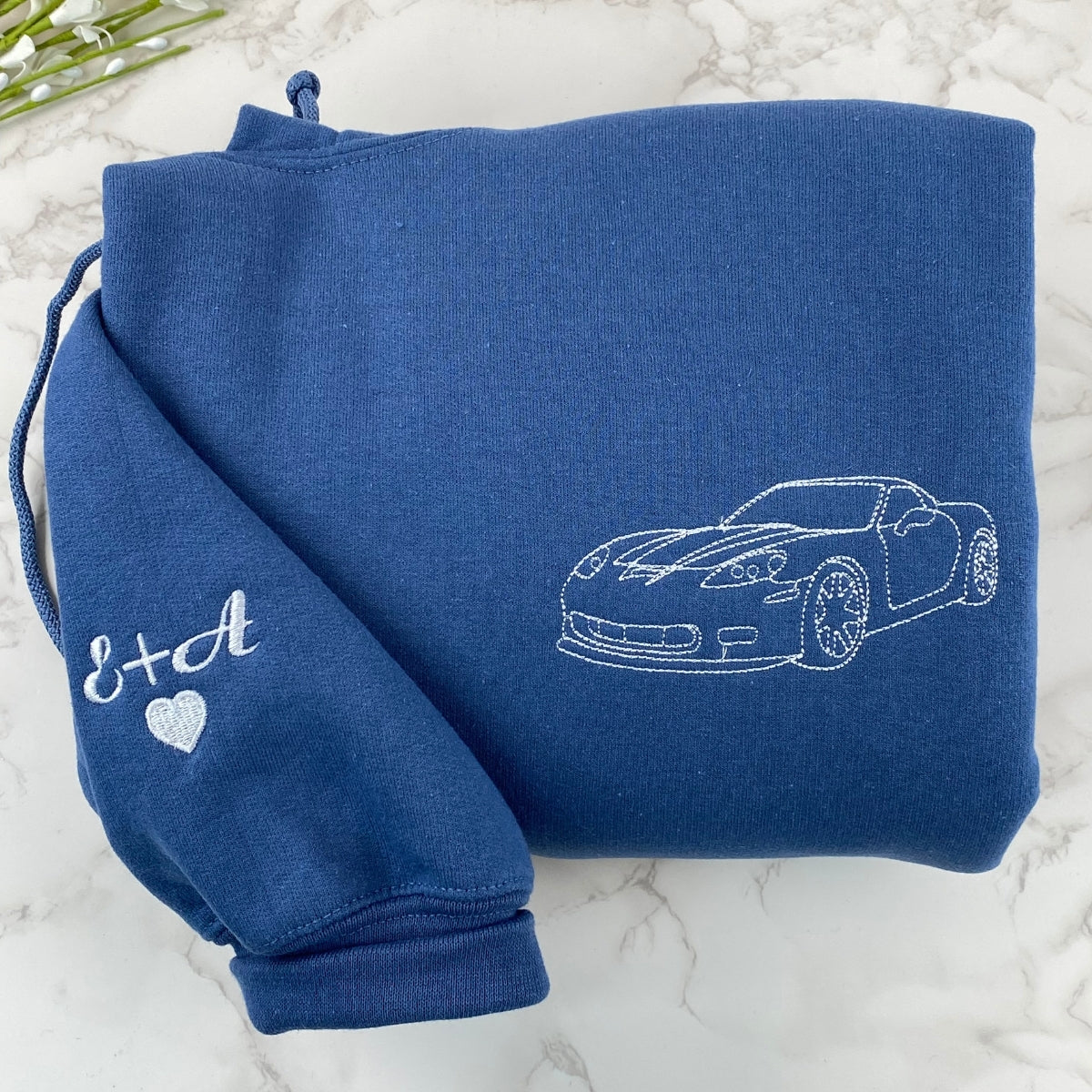 Individuell bestickte Engel- und Dämonenkatze-Kapuzenpullover für Paare