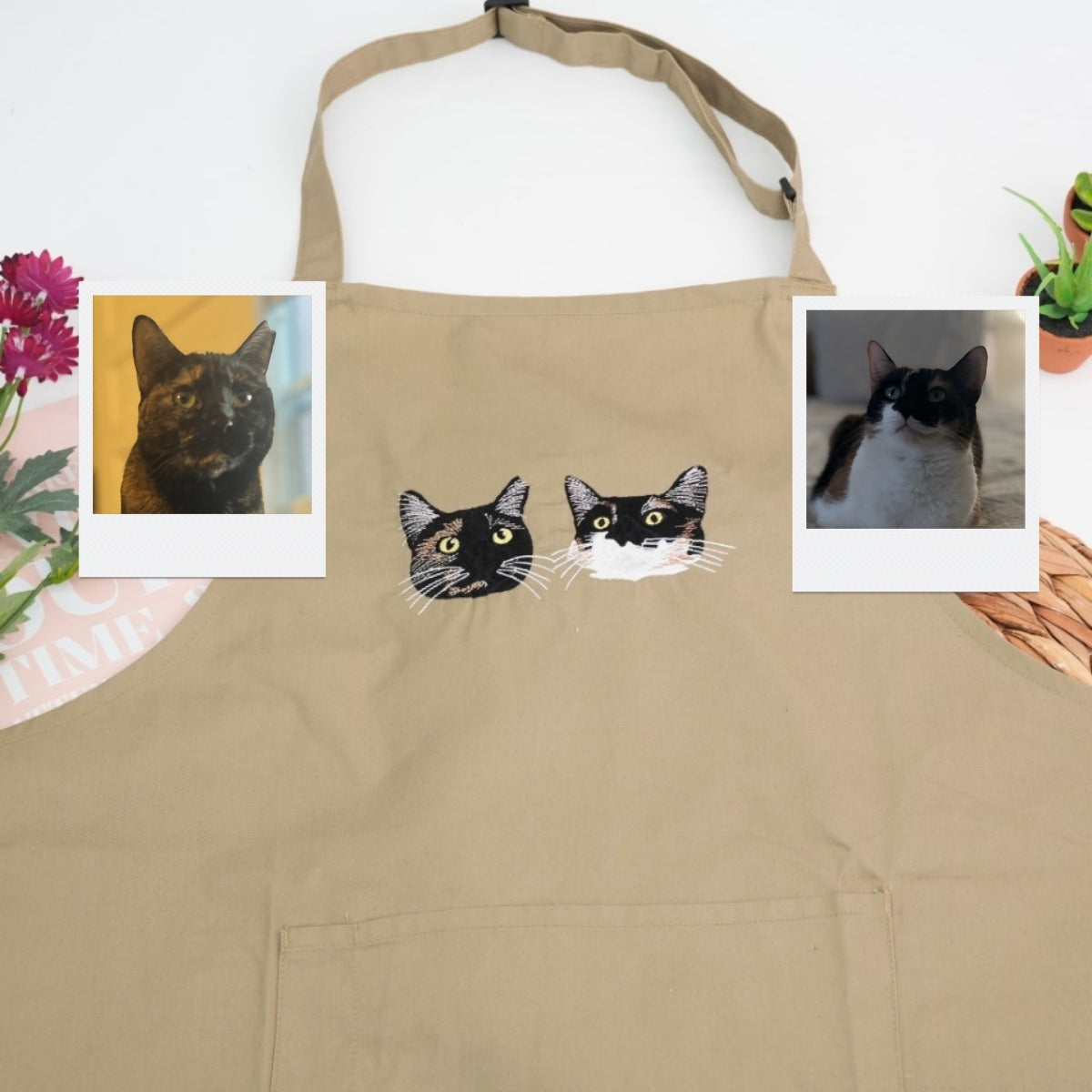 Individuell bestickte Engel- und Dämonenkatze-Kapuzenpullover für Paare