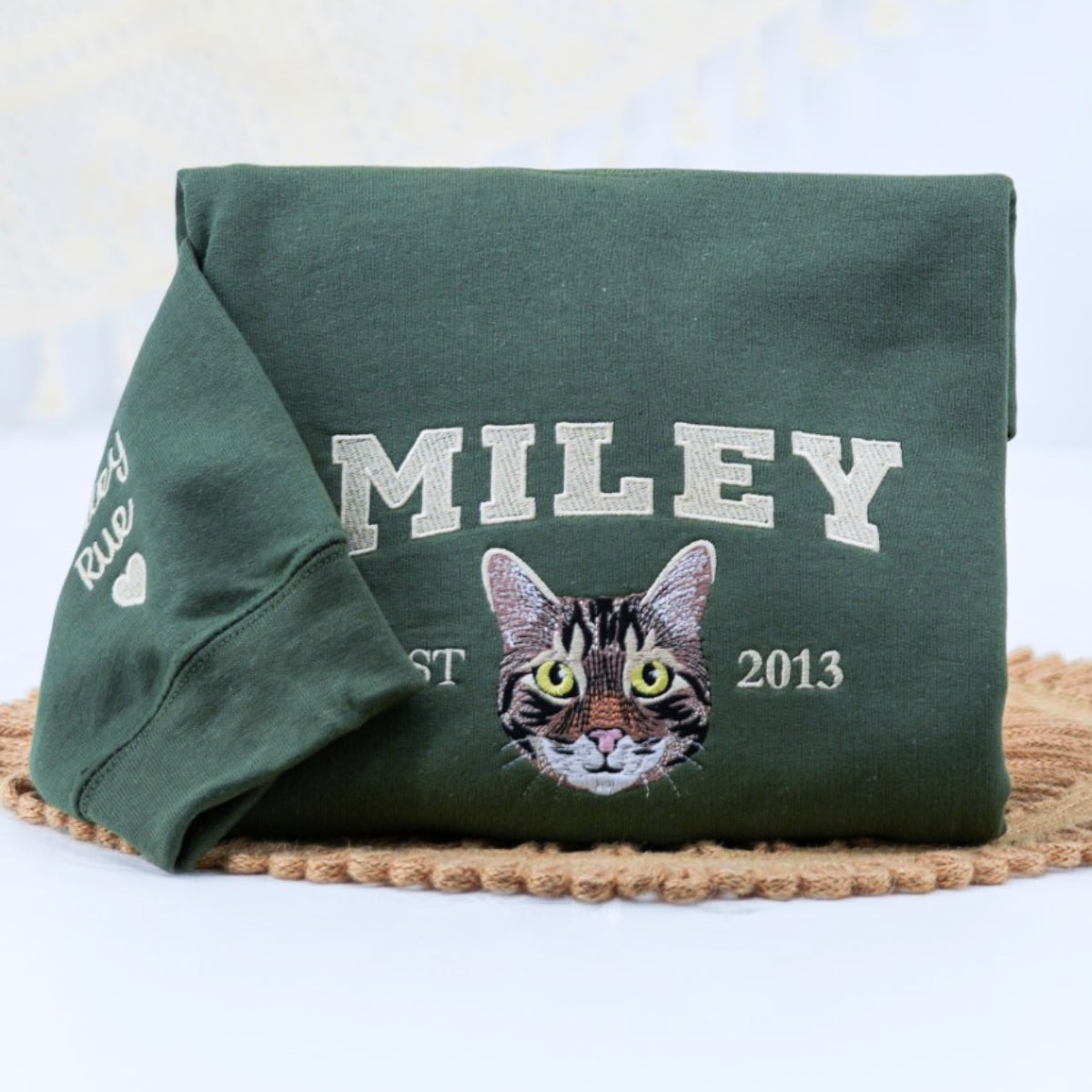 Individuell bestickte Engel- und Dämonenkatze-Kapuzenpullover für Paare