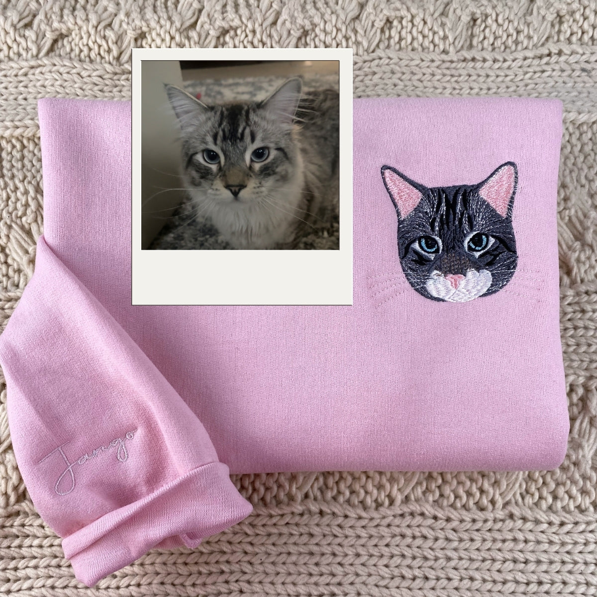 Individuell bestickte Engel- und Dämonenkatze-Kapuzenpullover für Paare