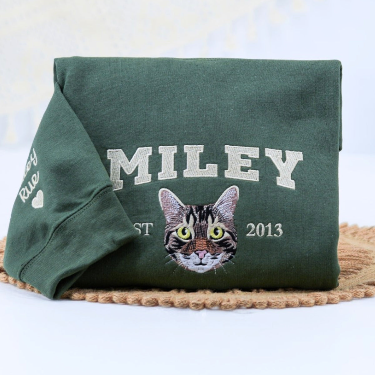 Individuell bestickte Engel- und Dämonenkatze-Kapuzenpullover für Paare