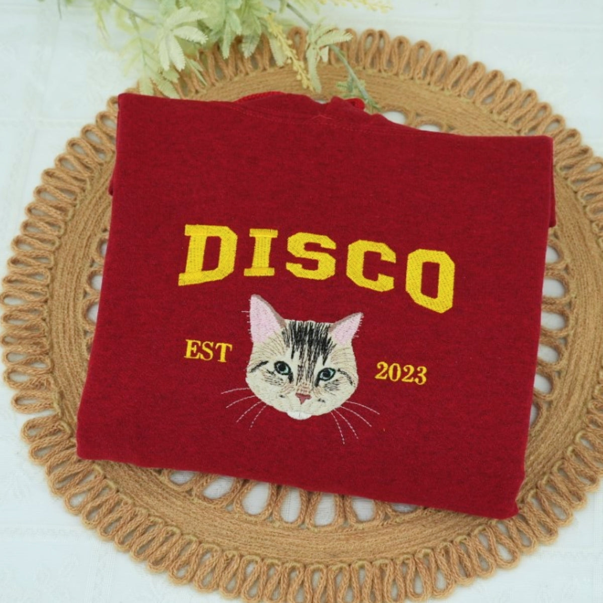 Individuell bestickte Engel- und Dämonenkatze-Kapuzenpullover für Paare