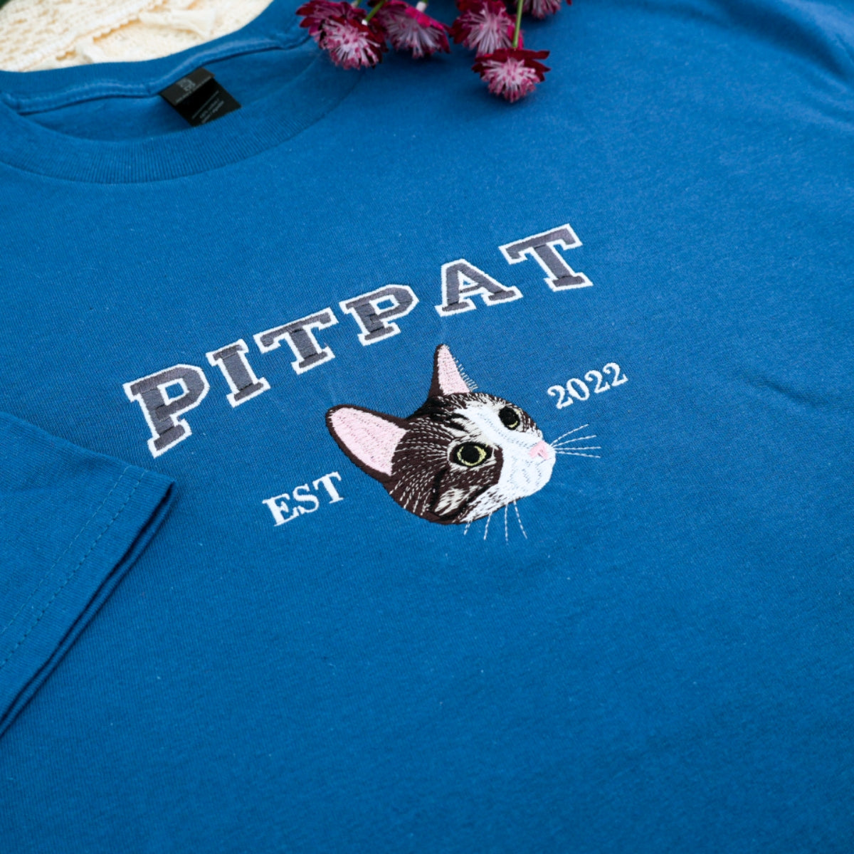 Individuell bestickte Engel- und Dämonenkatze-Kapuzenpullover für Paare