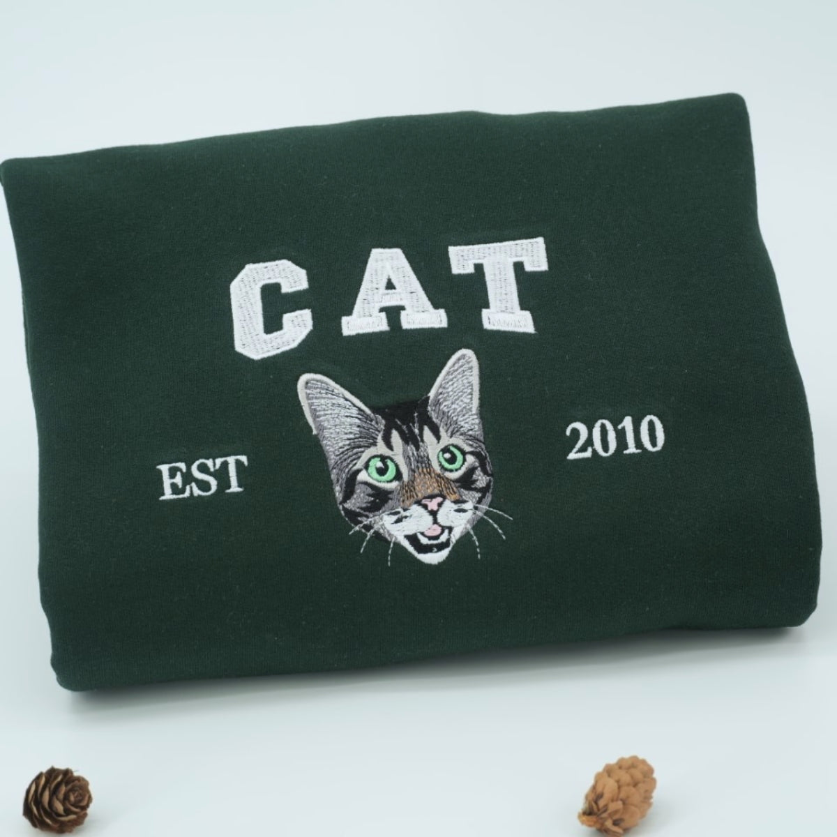 Individuell bestickte Engel- und Dämonenkatze-Kapuzenpullover für Paare