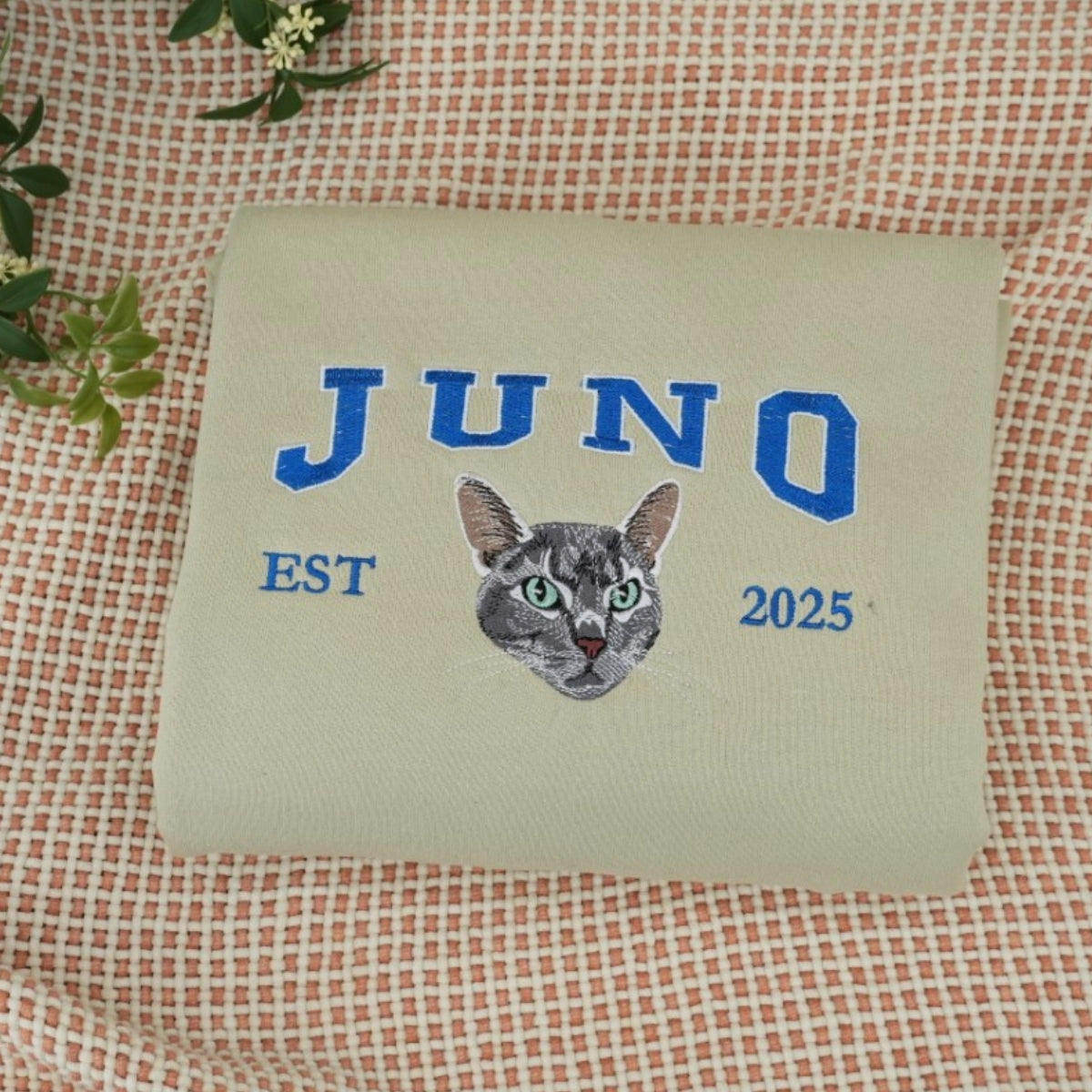 Individuell bestickte Engel- und Dämonenkatze-Kapuzenpullover für Paare